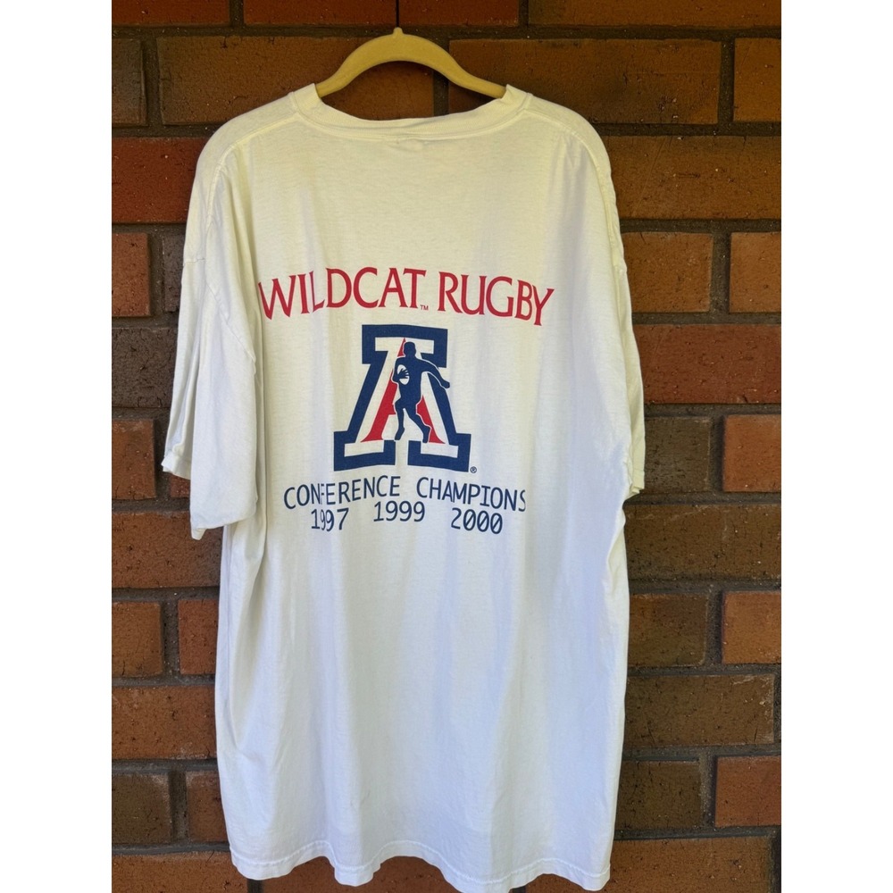 Arizona Wildcats Rugby T-Shirt 1997-2000 Vintage Single Stitch U of A | Size XXL